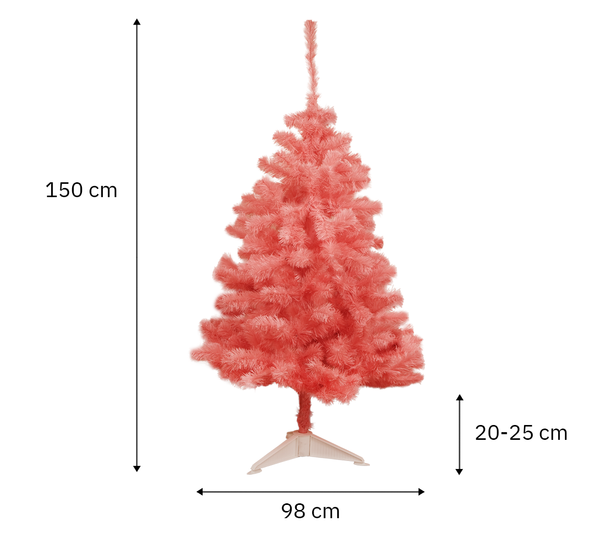 Ružový vianočný stromček Jedľa 150cm Classic